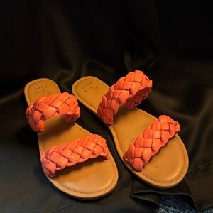 a new day Pink/Salmon Braided Sandals
